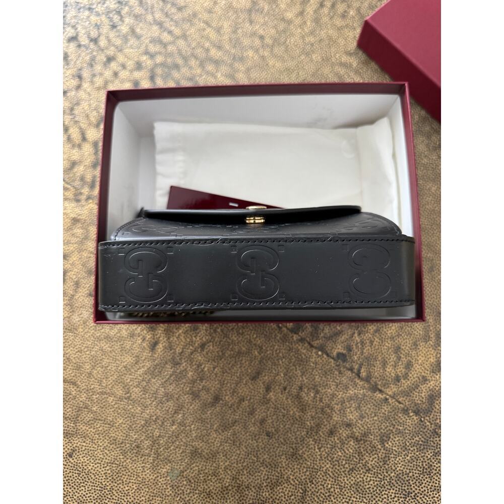 Gucci GG Super Mini Shoulder Bag Black Leather with Chain Strap Brand BNIB - Picture 11 of 11